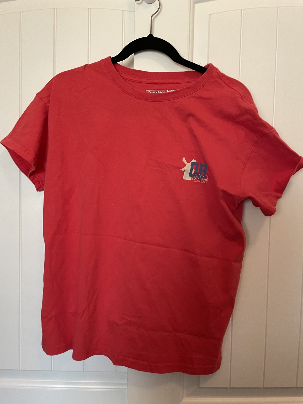 Dutch Bros Red Short Sleeve Tee with Small Logo
